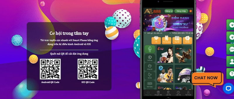 Tải App AE888 với smartphone Android